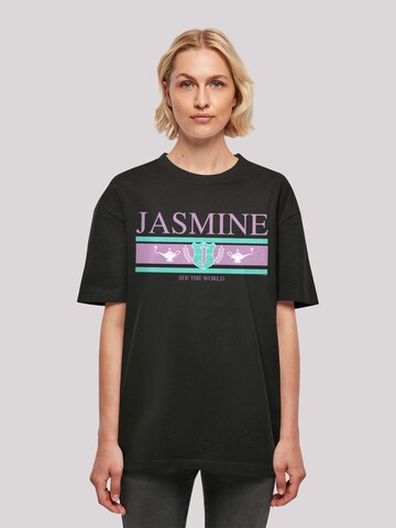F4NT4STIC Oversized Shirt 'Disney Jasmine See The World' in Black: front