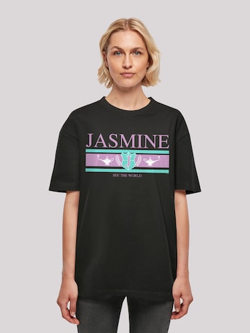 F4NT4STIC T-Shirt 'Disney Jasmine See The World' in Schwarz: predná strana