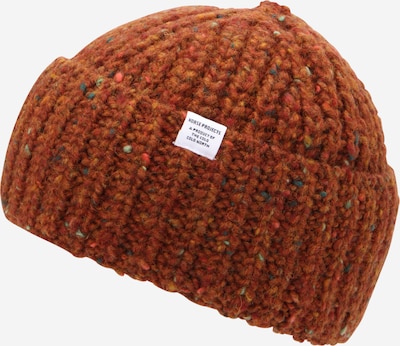Megzta kepurė iš NORSE PROJECTS, spalva – šviesiai žalia / tamsiai žalia / mandarinų spalva / balta, Prekių apžvalga