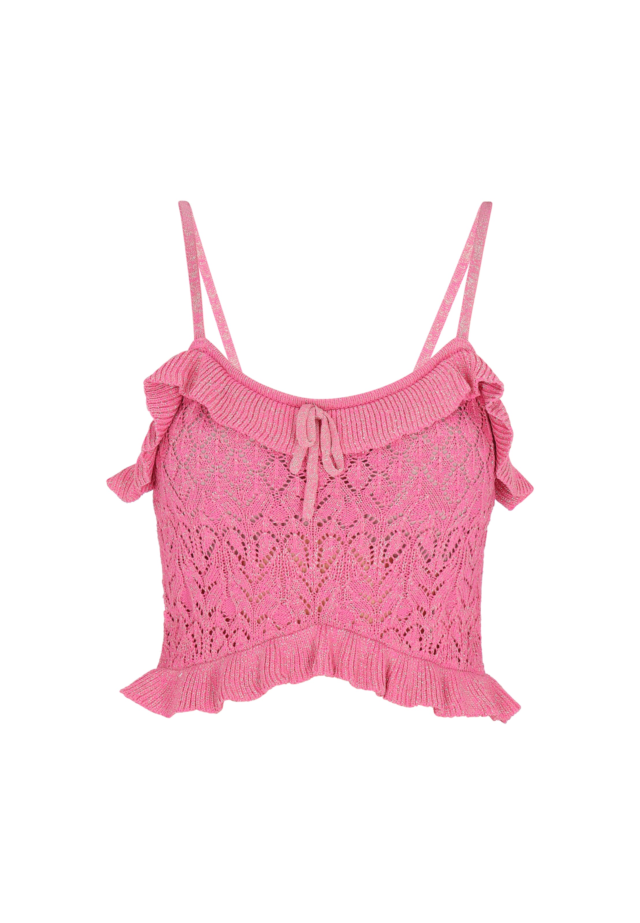 faina - Top de punto 'Festive' en rosa: frente