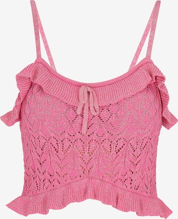 faina - Top de punto 'Festive' en rosa: frente