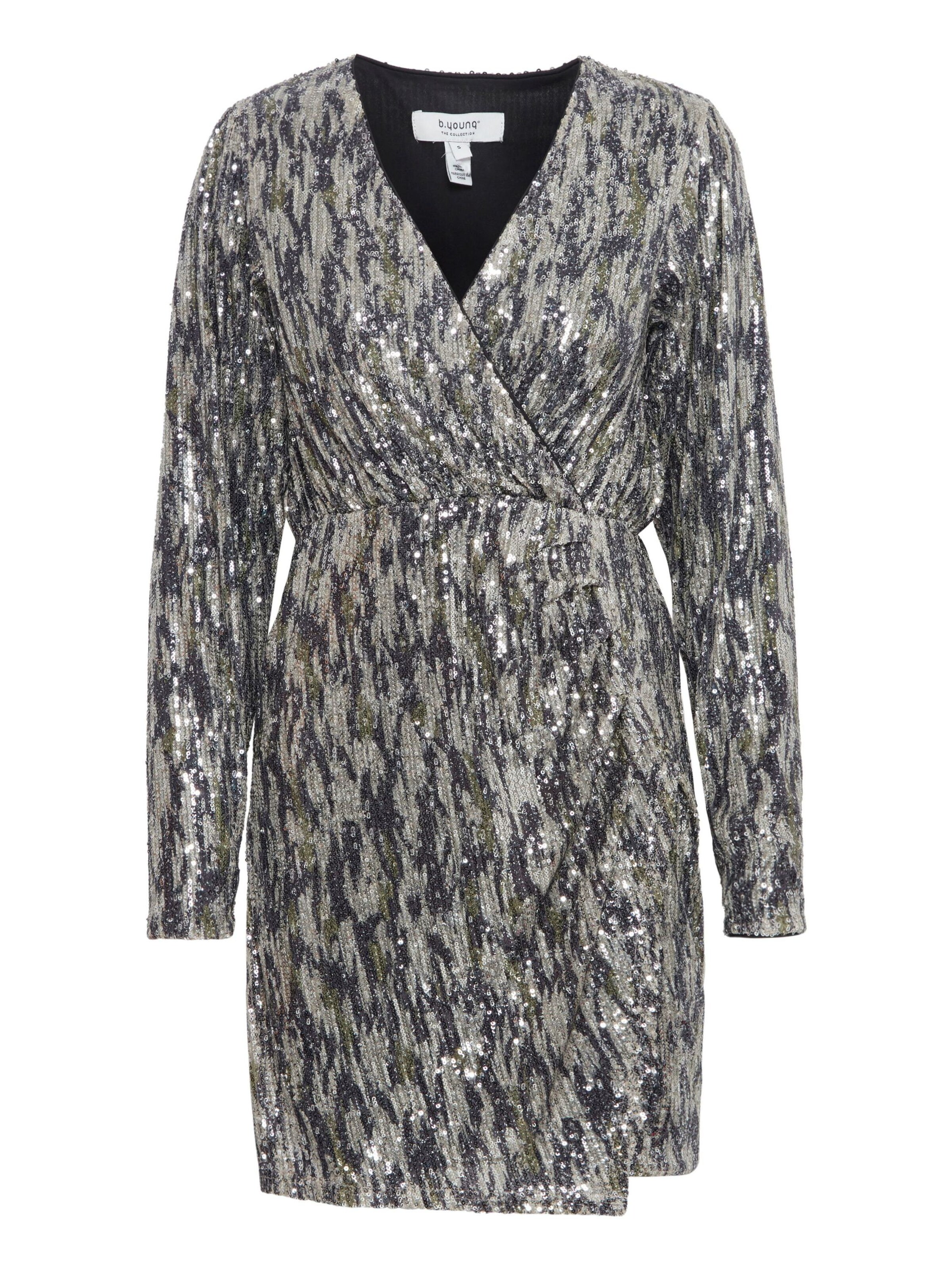 b.young Cocktailjurk 'Solia' in Grijs: voorkant