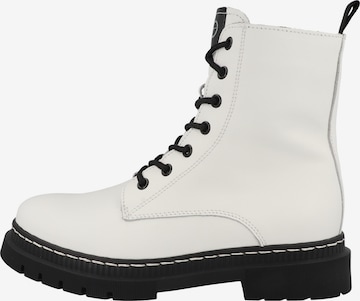TAMARIS Lace-up bootie in White