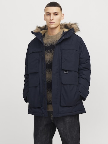 JACK & JONES Between-Seasons Parka 'JJStar' in Blue: front