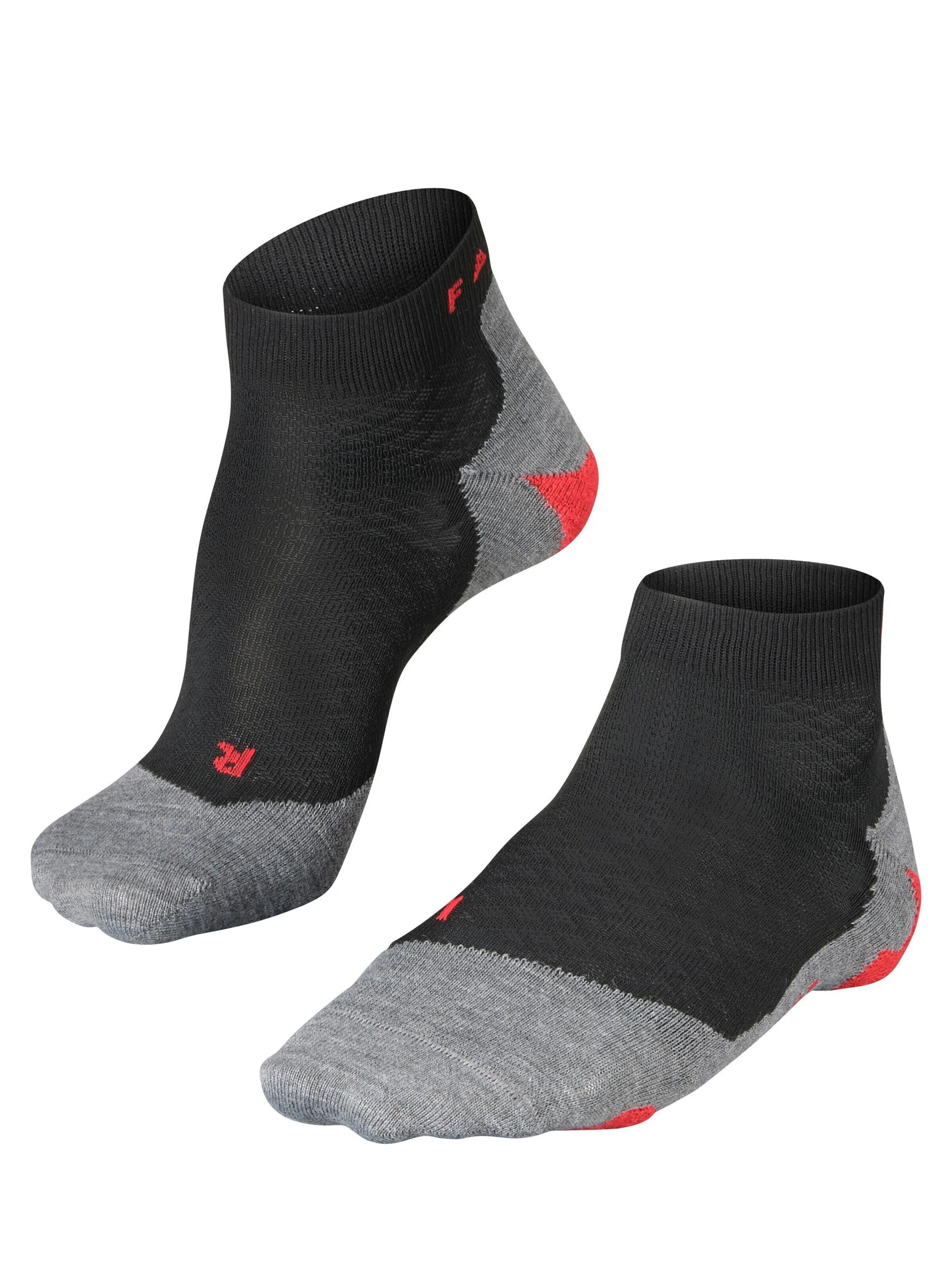 FALKE Athletic Socks 'RU5 Race Short' in Black: front