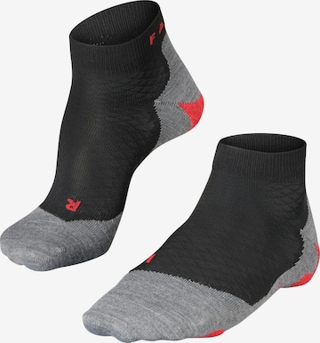 FALKE Athletic Socks 'RU5 Race Short' in Black: front