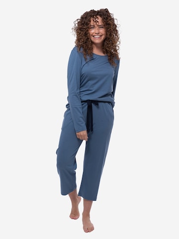 Ammann Pajama 'Night & Home' in Blue: front