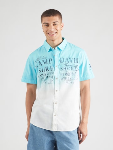 CAMP DAVID Regular fit Button Up Shirt in Blue: front