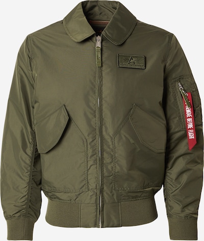 ALPHA INDUSTRIES Välikausitakki 'CWU-36/P TT' värissä oliivi / punainen, Tuotenäkymä