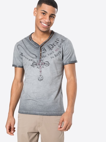 Key Largo Shirt 'LEGACY' in Grijs: voorkant