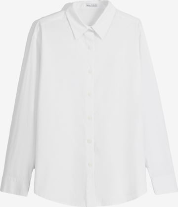 Chemisier Bershka en blanc : devant