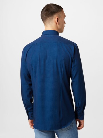 BOSS Slim Fit Hemd 'Hank' in Blau