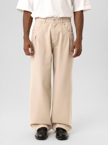 Dandalo - Pierna ancha Pantalón plisado 'Rafael' en beige: frente
