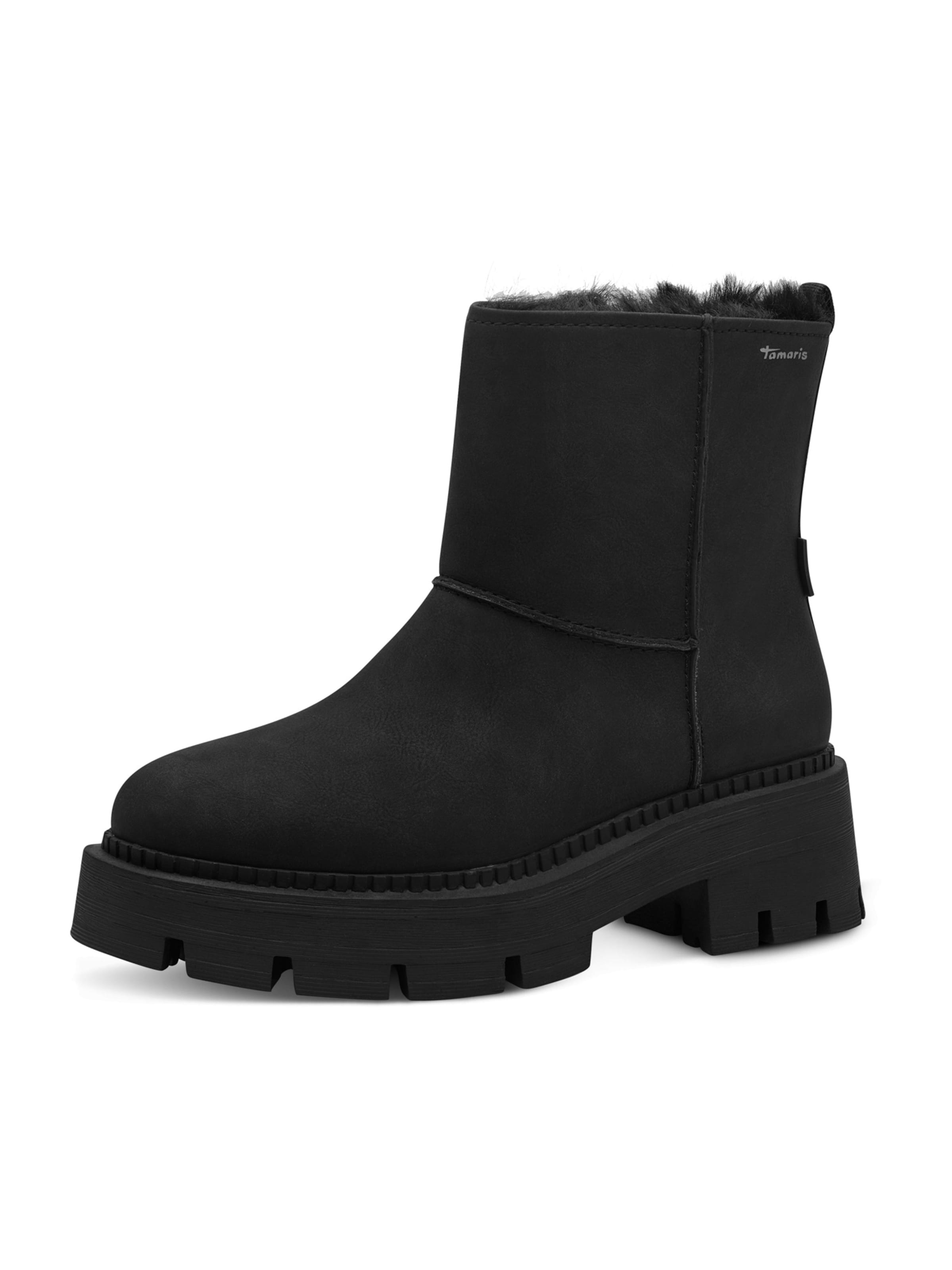 Bottines Tamaris en noir : devant