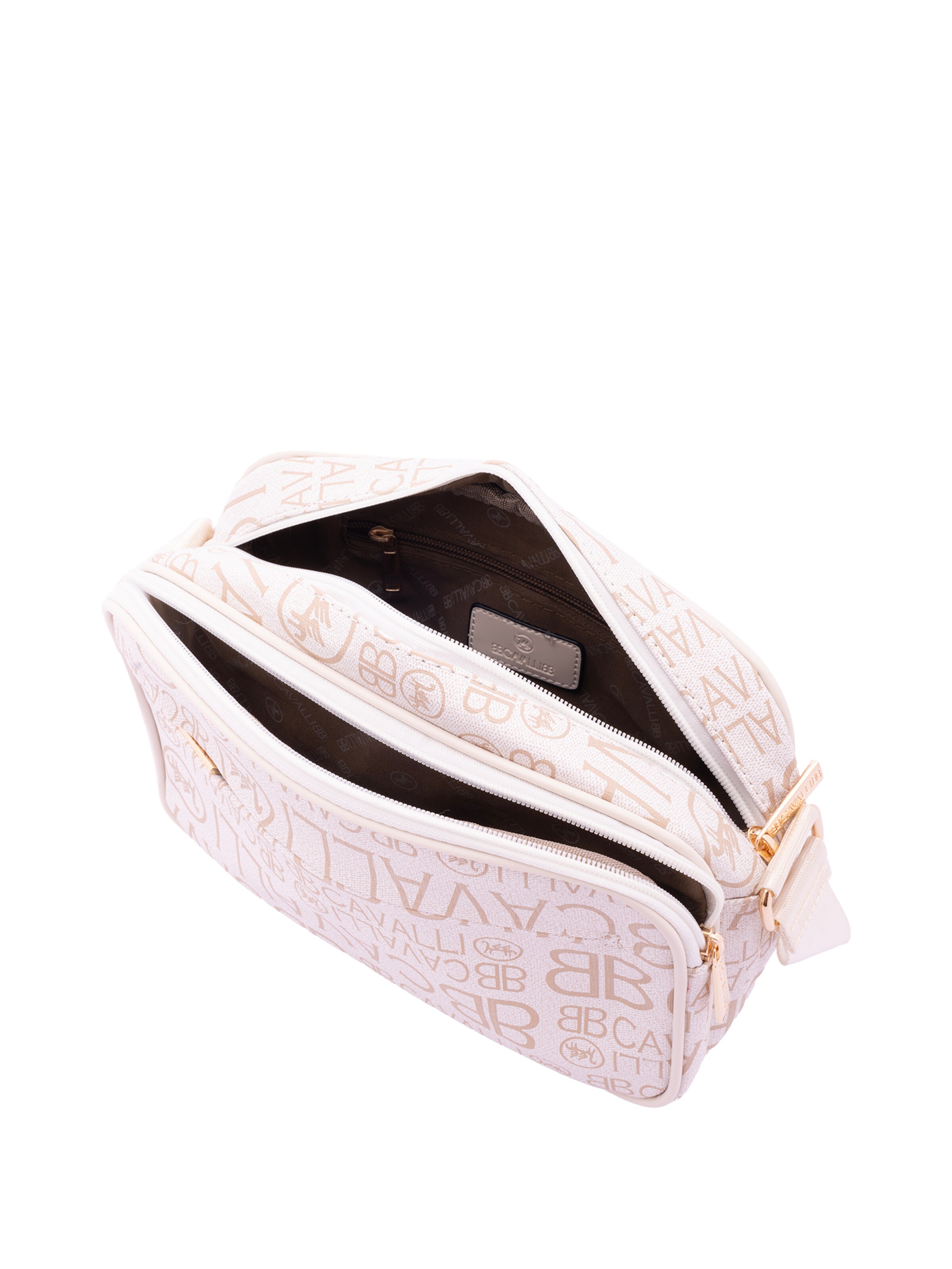 Borsa a tracolla 'Borsa a Tracolla B Cavalli Donna con Zip e Tasche Regolabile Nera' di B. Cavalli in bianco