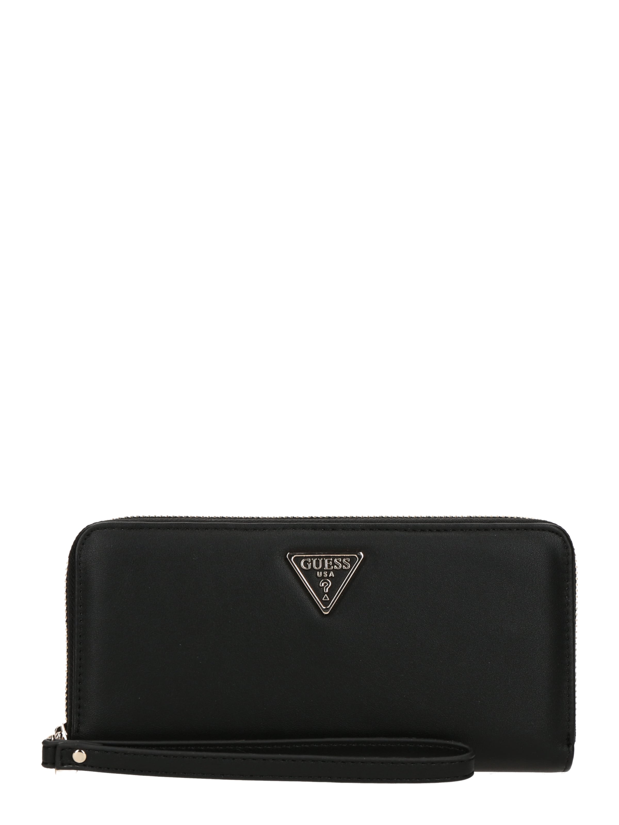 GUESS - Carteiras 'TALENT SLG LARGE ZIP AROUND' em preto: frente
