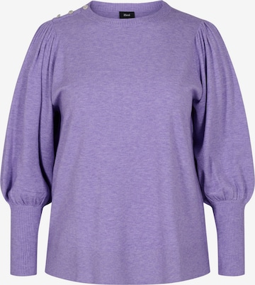 Pull-over Zizzi en violet : devant