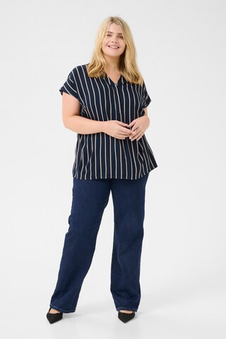 Camicia da donna 'KC Sida' di KAFFE CURVE in blu