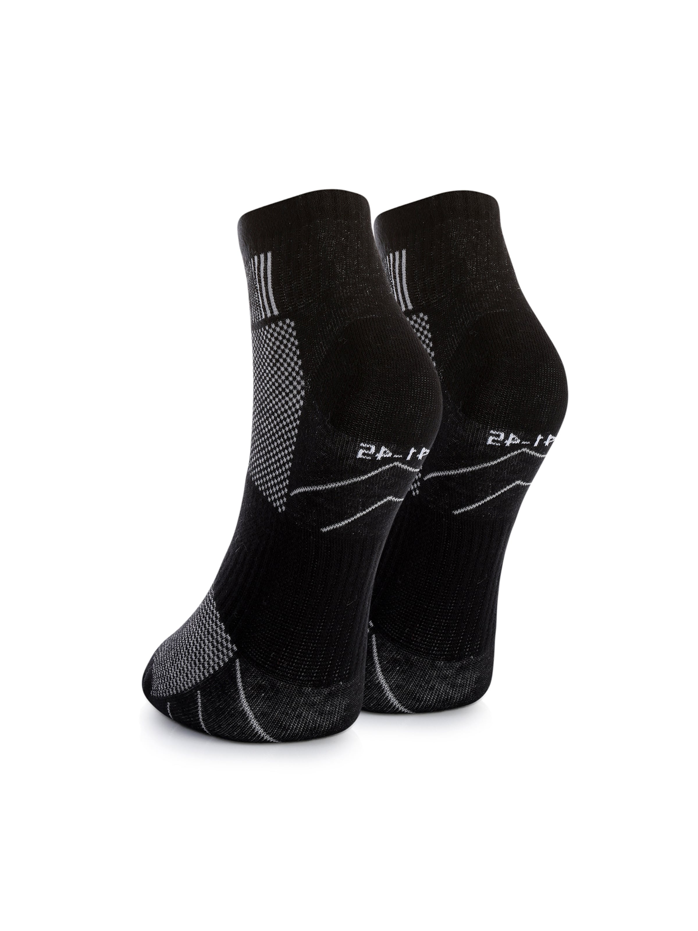 Crea Socks Ankle Socks 'Regular Athletic' in Black