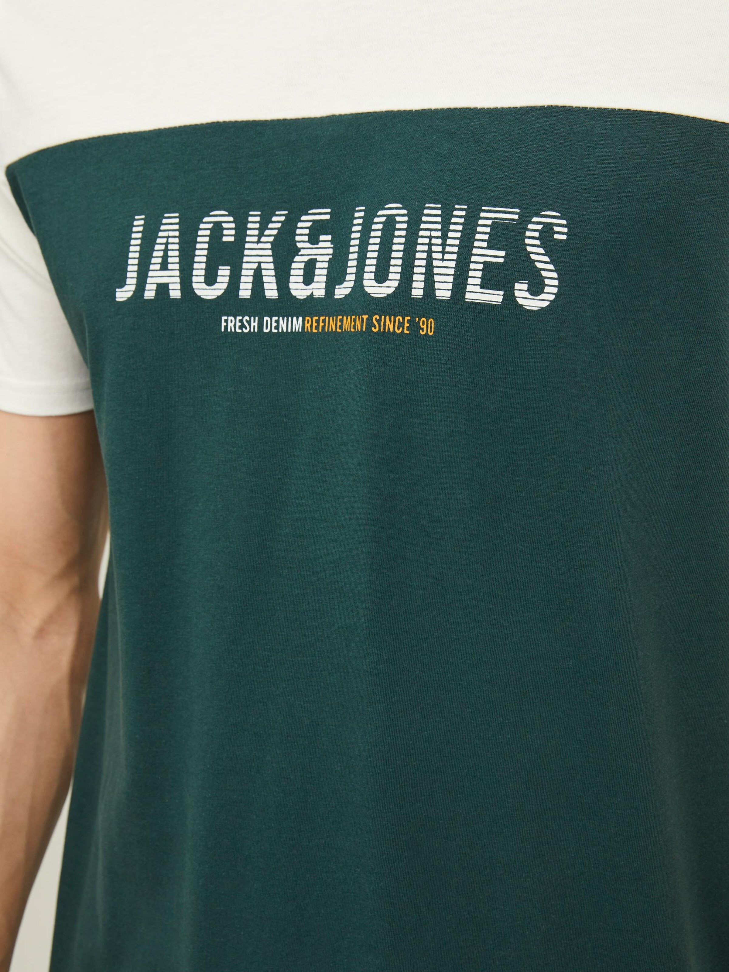 Männer Shirts JACK & JONES T-Shirt 'DAN' in Smaragd - UA96875