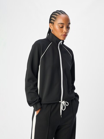 OBJECT Zip-Up Hoodie 'OBJCASSIDY' in Black