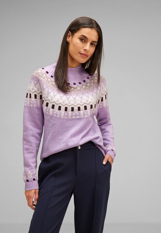 STREET ONE Sweater in Purple: front