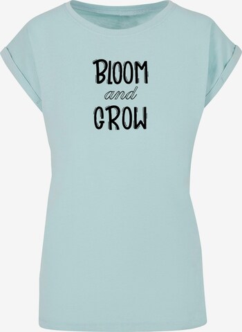 Maglietta 'Spring - Bloom And Grow' di Merchcode in blu: frontale