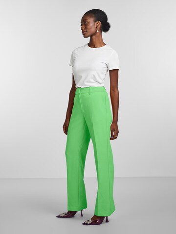 Y.A.S Flared Trousers with creases 'BLURIS' in Green