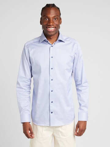ETON Slim fit Overhemd in Blauw: voorkant