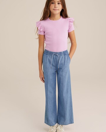 T-Shirt 'Meisjes' WE Fashion en rose