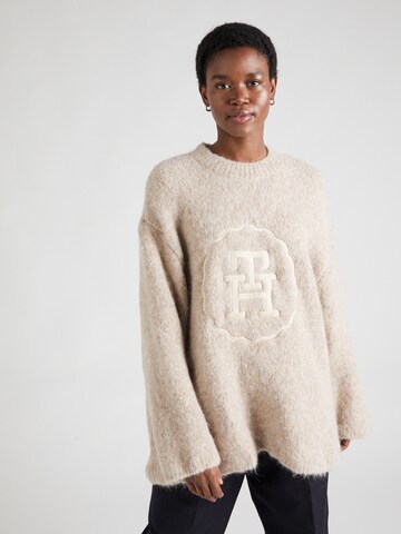 TOMMY HILFIGER Pullover in Beige: Vorderseite