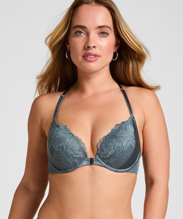 Hunkemöller Push-up BH 'Viktoria' in Blauw: voorkant