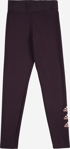 Skinny Pantalon de sport ADIDAS PERFORMANCE en violet : devant