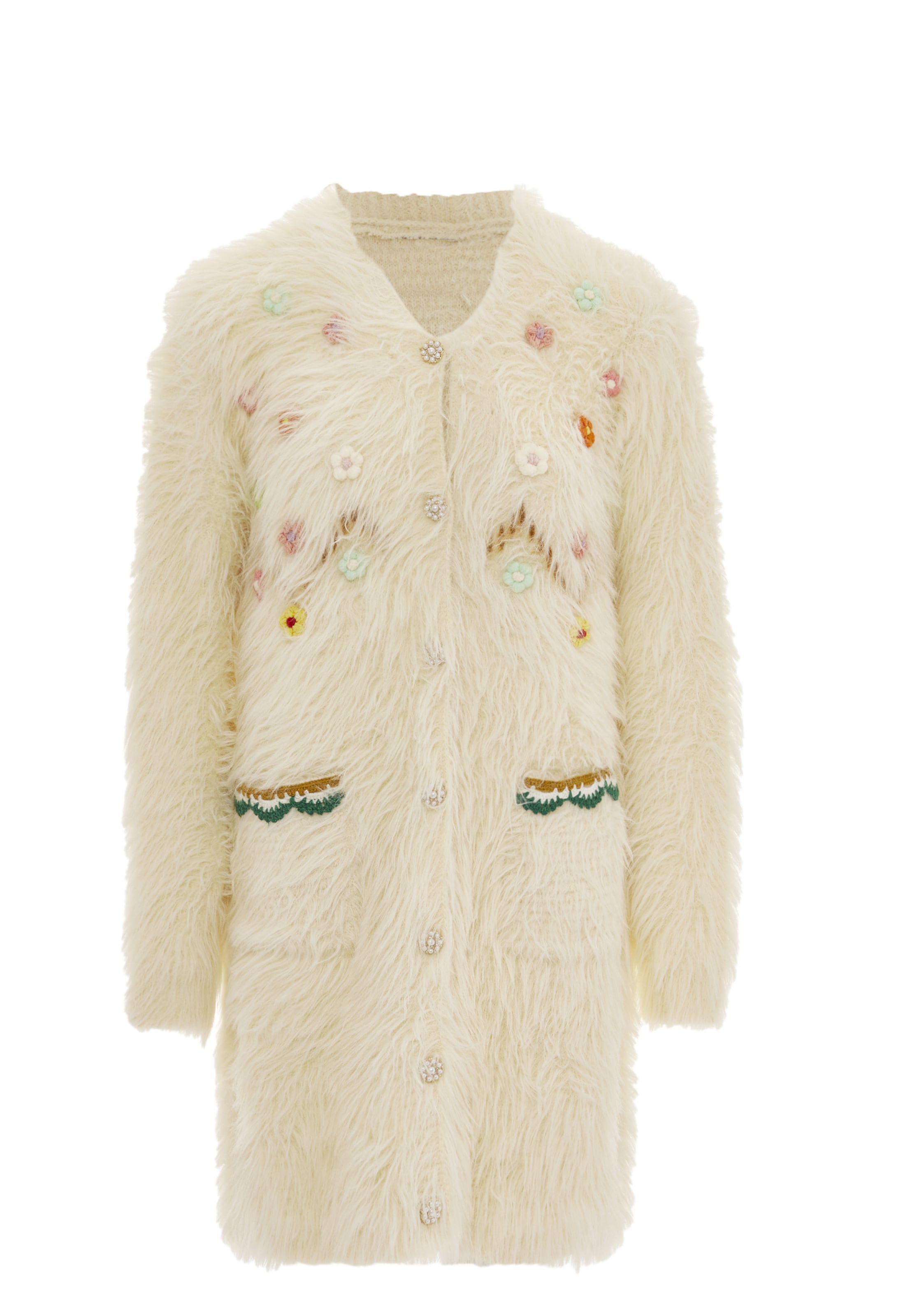 IZIA Kardigán - fehér: elől