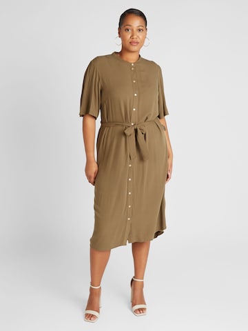 Vero Moda Curve Blousejurk 'ANNA FIONA' in Groen: voorkant