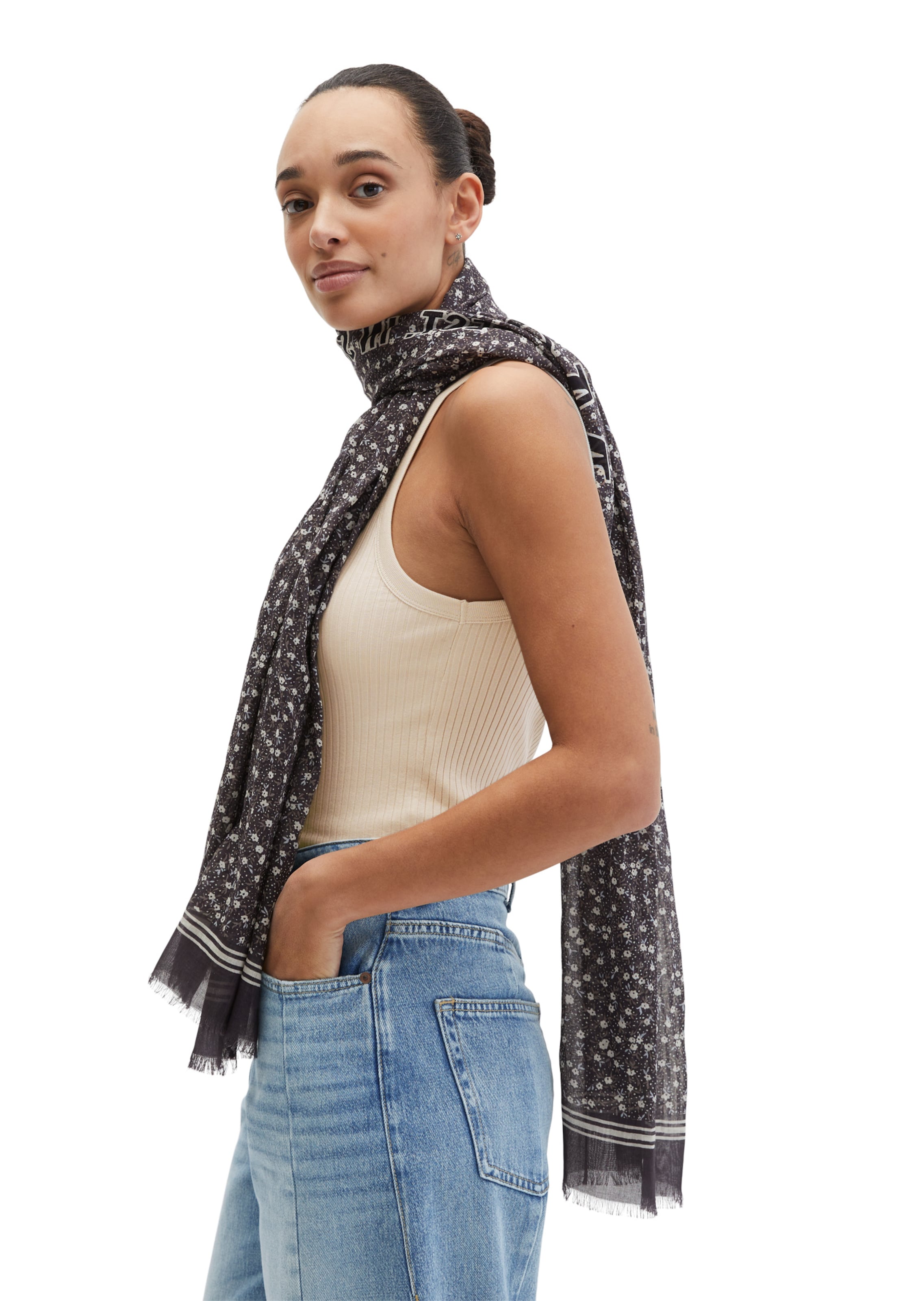 Marc O'Polo Schal in Grau: Vorderseite