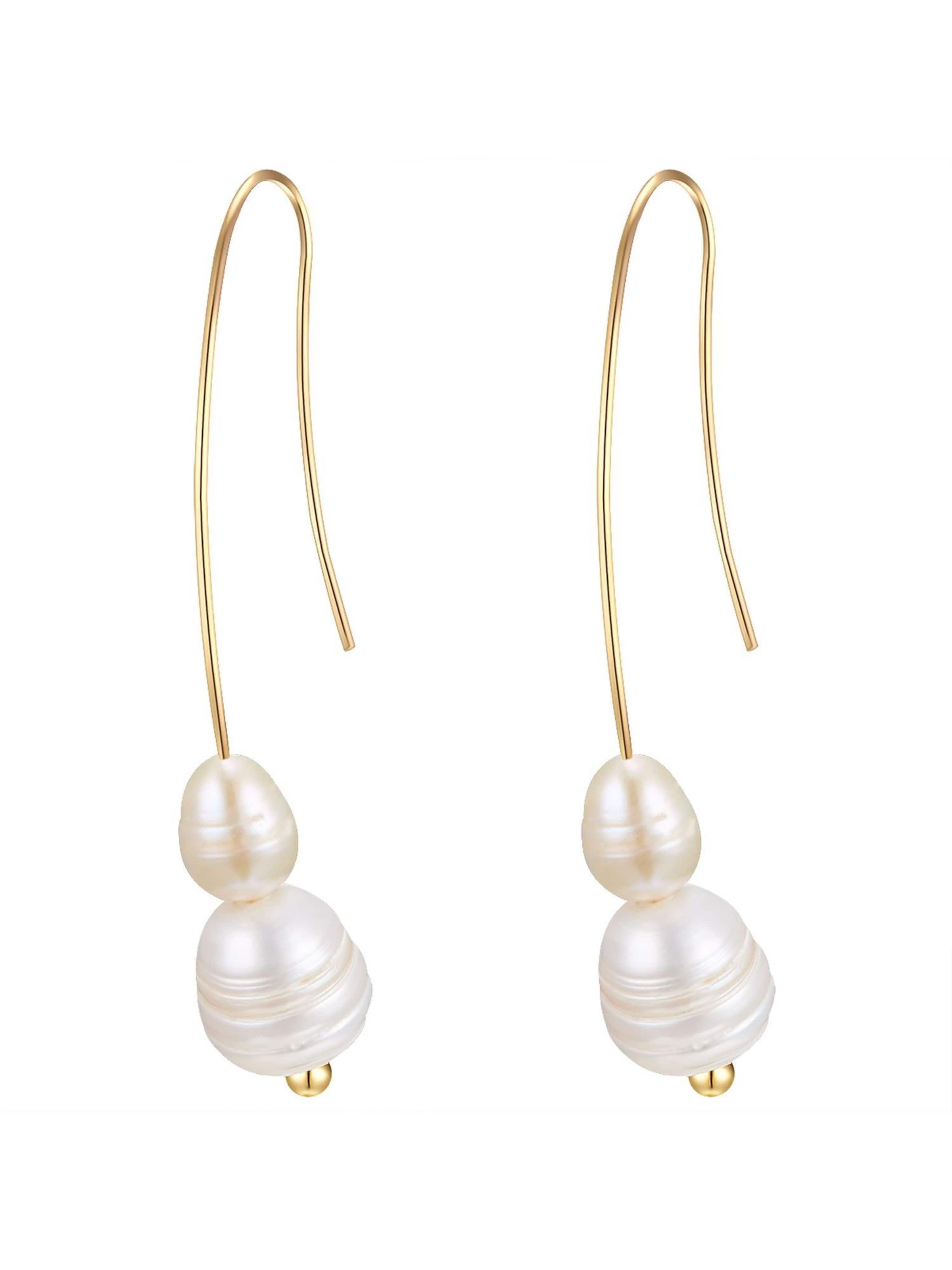 Lulu & Jane Ohrringe in goldgelb, Produktansicht