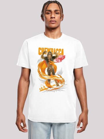 F4NT4STIC Shirt 'Star Wars Chewbacca Wookiee Gigantic' in White: front