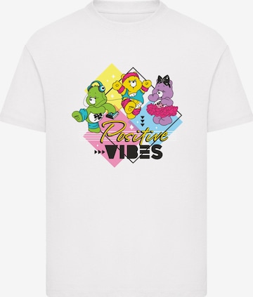 F4NT4STIC T-Shirt 'Care Bears Good Luck Bear Positive Vibes' in Weiß: Vorderseite