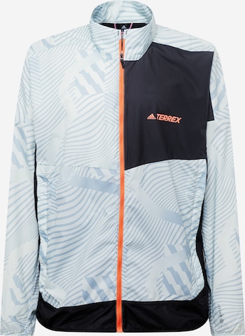 ADIDAS TERREX Athletic Jacket 'Trail Printed' in Green: front