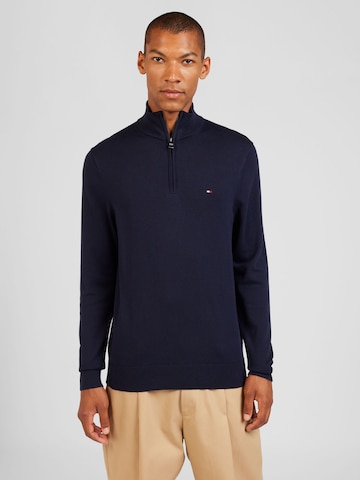 TOMMY HILFIGER Sweter 'ESSENTIAL' w kolorze niebieski: przód