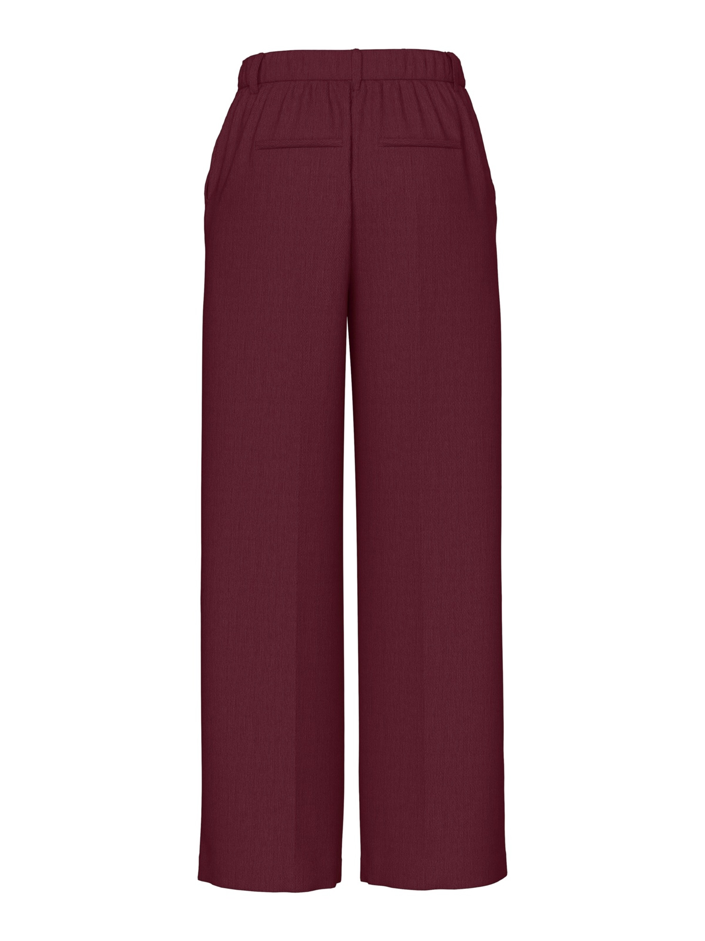 PIECES Wide leg Pants 'PCKamil' in Red