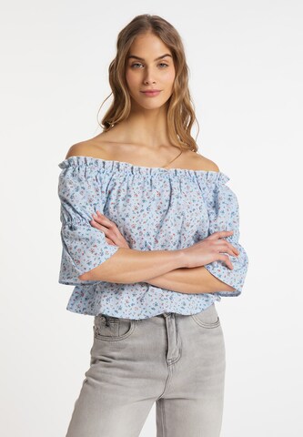 MYMO Blouse in Blauw: voorkant