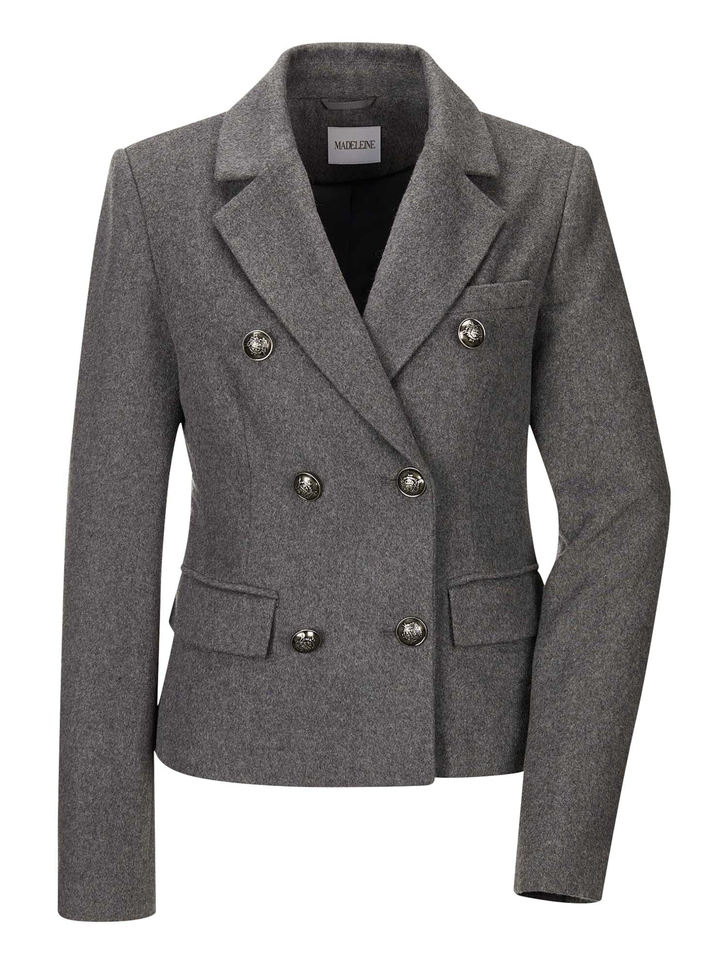 MADELEINE Blazer in Grau: Vorderseite