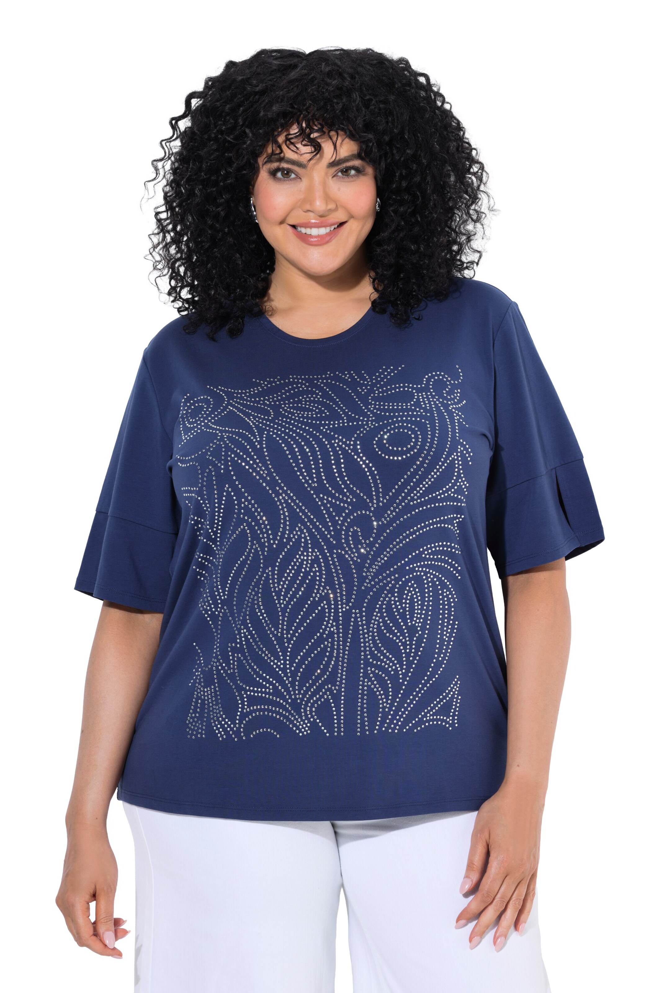 Ulla Popken Shirt in Blauw: voorkant