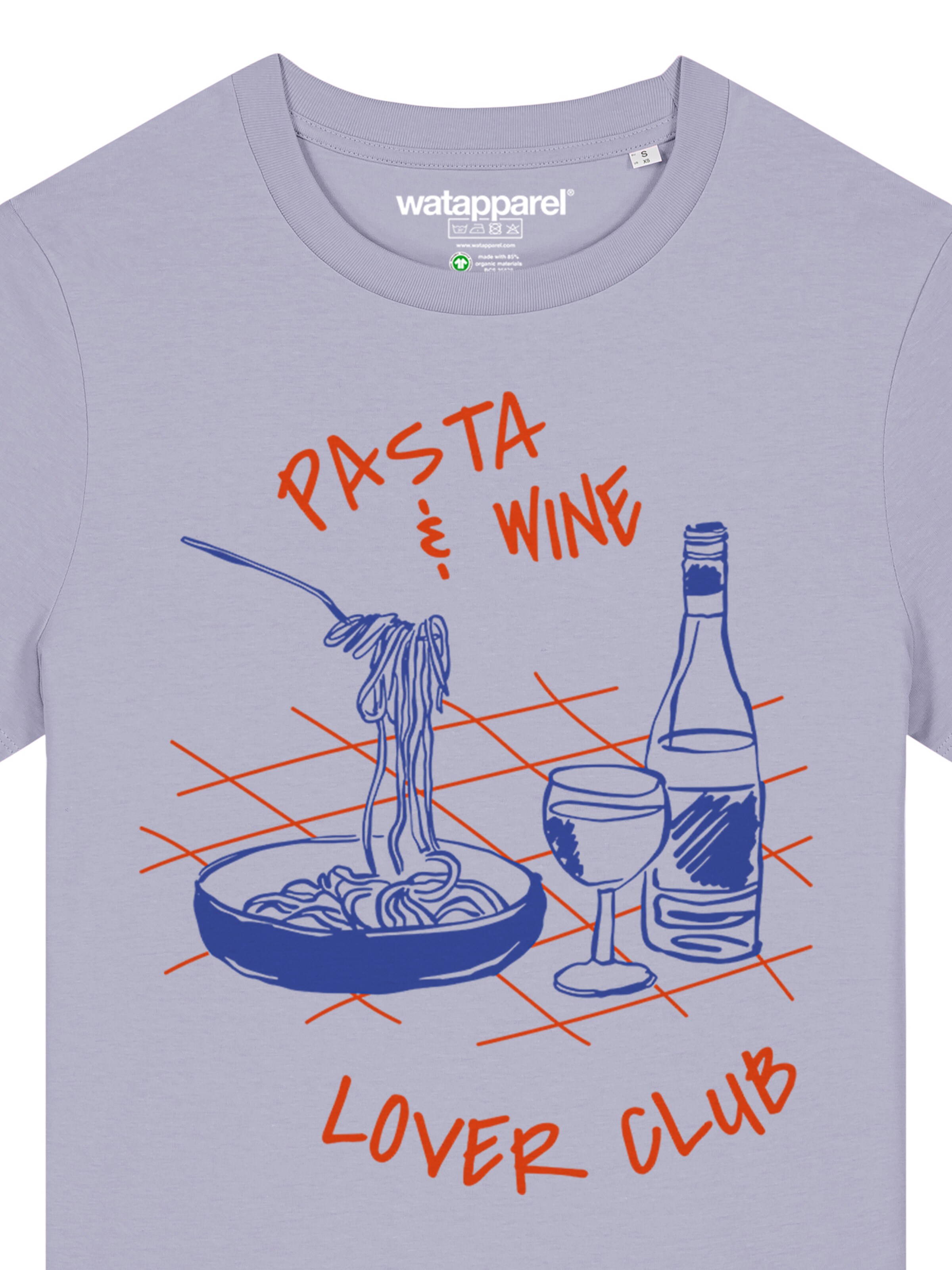 T-shirt 'Pasta Lover Club' Watapparel en violet