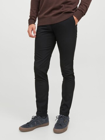 Coupe slim Pantalon chino JACK & JONES en noir : devant