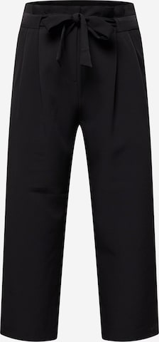 PIECES Curve Loose fit Pleat-Front Pants 'Sibby' in Black: front