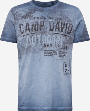 CAMP DAVID T-shirt 'North Sea Trail' i blå: framsida