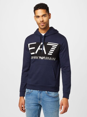 EA7 Emporio Armani Sweatshirt in Blue: front